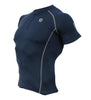 COOVY Men's Short Sleeve Top (navy, zip front)