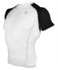 COOVY Men's Short Sleeve Lightweight Base Layer Top (white/black)