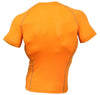 COOVY Men's Short Sleeve Lightweight Base Layer Top (bright orange)