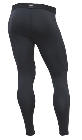 COOVY Men's Lightweight (thin fabric) Base Layer Long Pants / Tights, Dark Gray (Style 217)