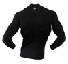 COOVY Men's Thermal Compression Base Layer Long Sleeve Mock Neck Top (solid black) style 218