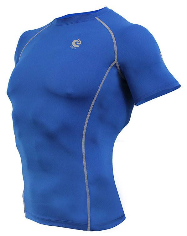 COOVY Men's Short Sleeve Lightweight Base Layer Top (blue)