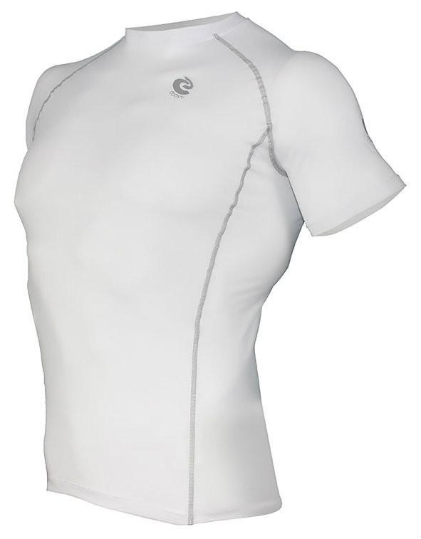 COOVY Men's Short Sleeve Lightweight Base Layer Top (white)