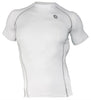 COOVY Men's Short Sleeve Lightweight Base Layer Top (white)