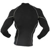 COOVY Men's Long-Sleeve Lightweight Base Layer Top (black with seam)