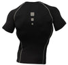 COOVY Men's Short Sleeve Lightweight Top (black, light reflective back)