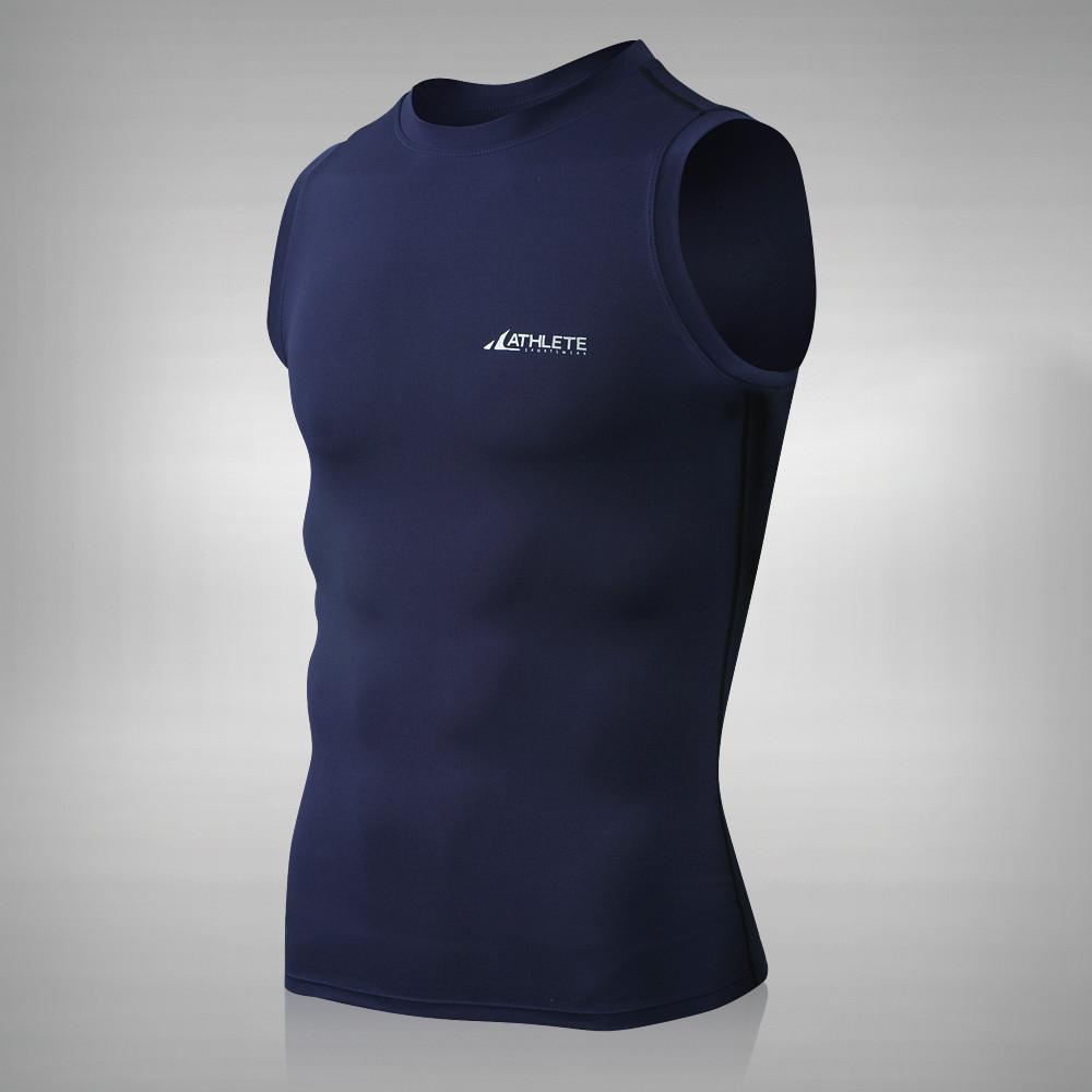 New NIKE PRO Compression Men's Sleeveless V Neck Layer Shirt Vest Blue XL