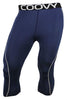 COOVY Men's Lightweight Base Layer 3/4 Length Pants (navy)
