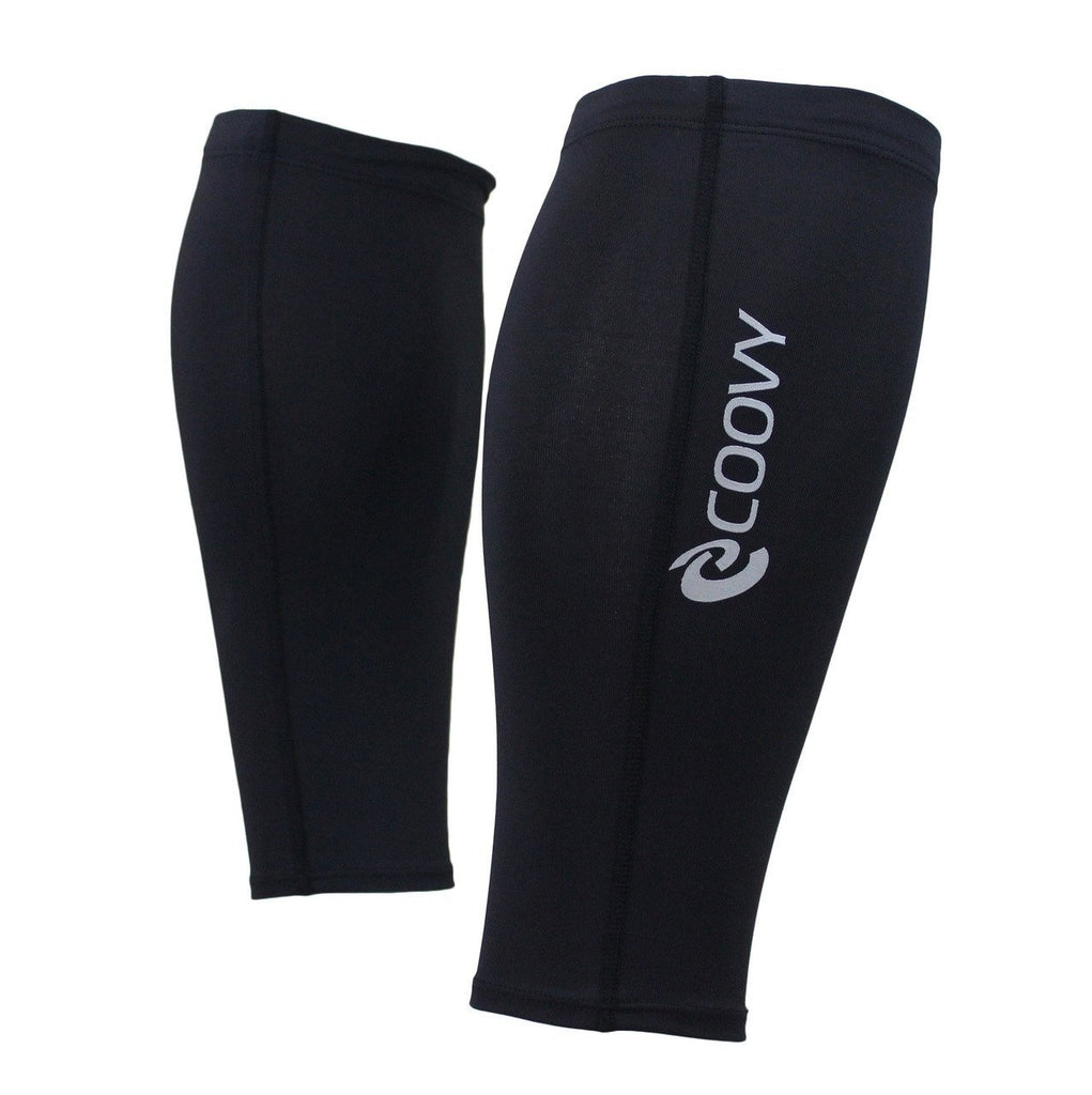COOVY Men's Compression Calf Sleeve Guard (black)