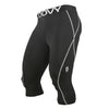 COOVY Men's Lightweight Base Layer 3/4 Length Pants (black)