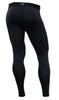 COOVY Men's Lightweight (All-Season) Base Layer Long Pants / Leggings, Solid Black (Style 161)
